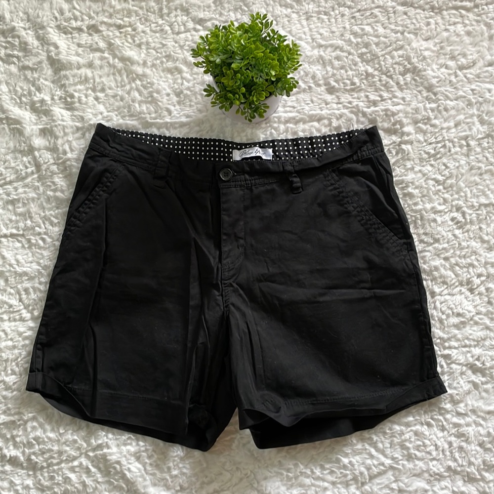 🎈Blue Epic Denim Classic Black Cuff Shorts